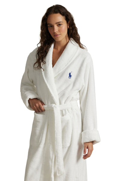 PRINTED BACK ROBE - DENIM BEAR