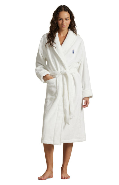 PRINTED BACK ROBE - DENIM BEAR