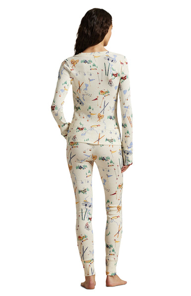 POLO HENLEY & JOGGER SET - TRAVEL SKI PRNT