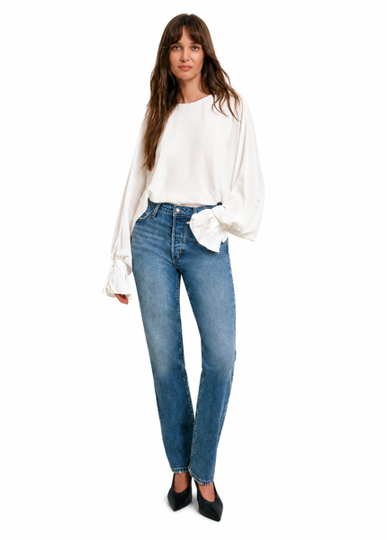 THE JEN MID RISE SLIM STRAIGHT
