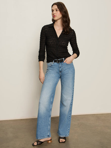 DREAMGIRL LACE BUTTON UP *LAST ONE - Sz XS*