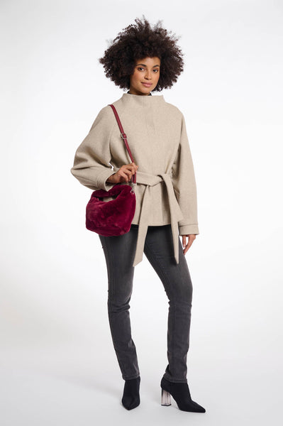 Cheryl Faux Fur Crossbody Bag - Sugar Plum *LAST ONE*