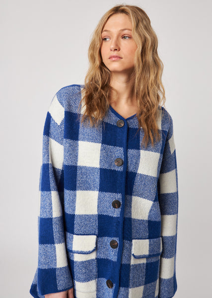 JONES BLUEBERRY PLAID SHACKET