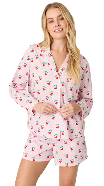 Afterparty Poplin Oh Cherry Short PJ Set