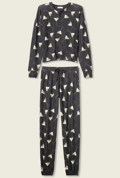 Merrier With A Martini PJ Set