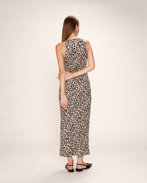 RAY LONG LEOPARD DRESS