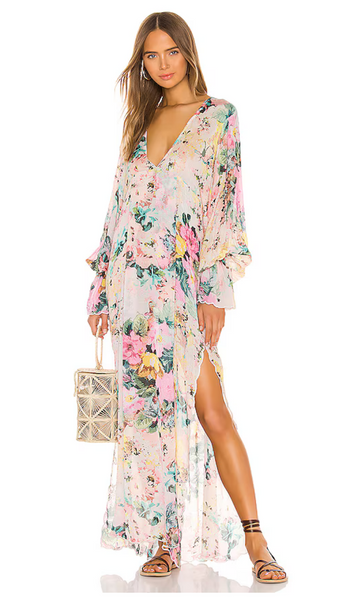 HEMANT AND NANDITA - TEIEN PASTEL KAFTAN DRESS