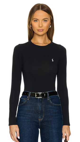 POLO BLACK L/S BODYSUIT *LAST ONE - Sz M*