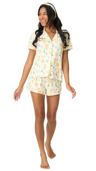 Mimosa Me Drink Print 3-piece PJ Set