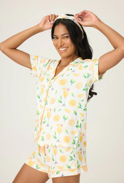 Mimosa Me Drink Print 3-piece PJ Set