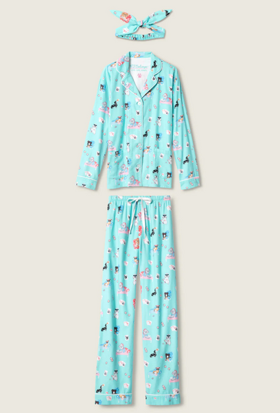 This Is How I Roll Dog Print Flannel PJ Set