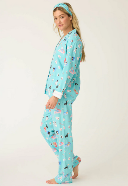 This Is How I Roll Dog Print Flannel PJ Set