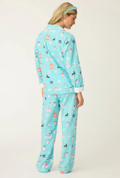 This Is How I Roll Dog Print Flannel PJ Set