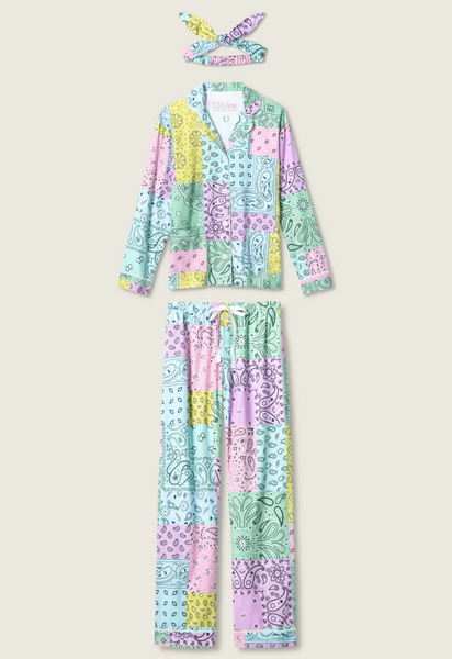 Howdy Honey Paisley Print Flannel PJ Set