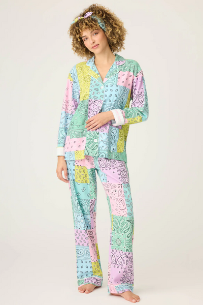 Howdy Honey Paisley Print Flannel PJ Set