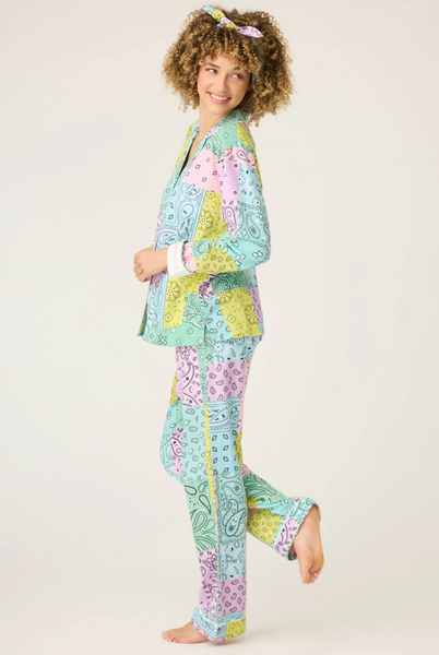 Howdy Honey Paisley Print Flannel PJ Set