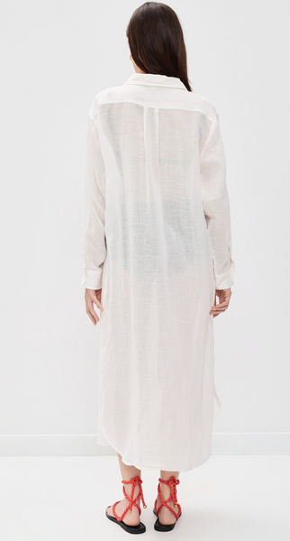 Maxi Boyfriend Button Down Shirt / Coverup