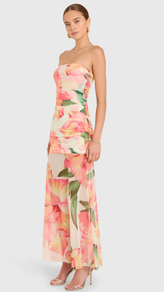 LEO HIBISCUS MAXI DRESS