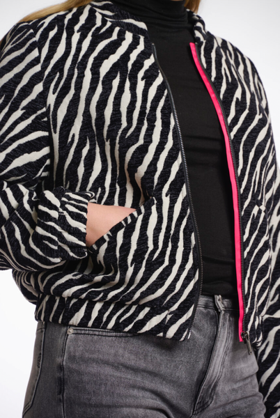 Rino & Pelle Reversible Andrea Bomber Jacket Black Zebra *LAST ONE - Sz L*