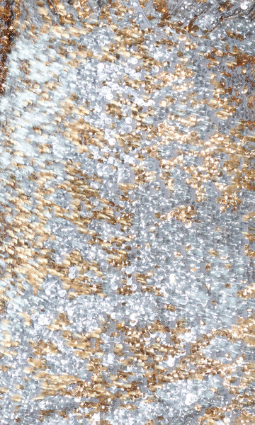 RITA MIXED METALLIC SEQUIN DRESS