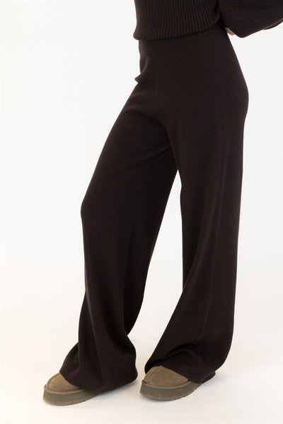 CLARET & PICO CHOCO BROWN SWEATER PANT SET