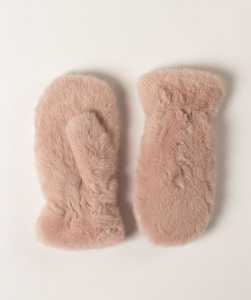 FAUX FUR LUXE MITTENS