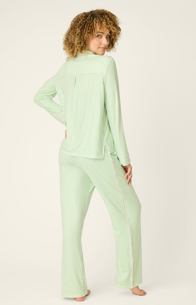 Pupcation Palms Kiwi Stripe 3-Piece PJ Set
