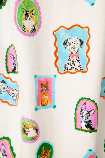 Picture Purrfect Pet Portraits 3-Piece Flannel PJ Set