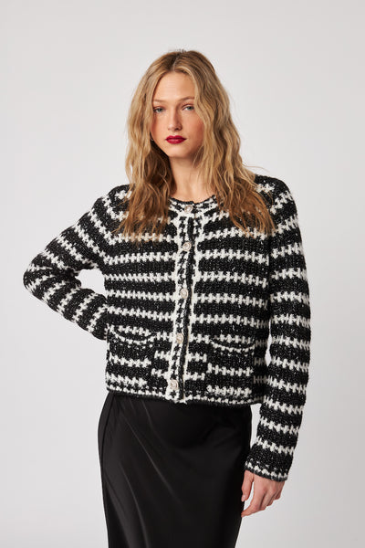 HENRI CAVIAR QUARTZ CARDIGAN