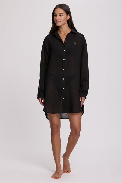 Boyfriend Button Down Shirt / Coverup