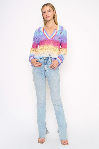 Multi Colour Crochet Sweater *LAST ONE*