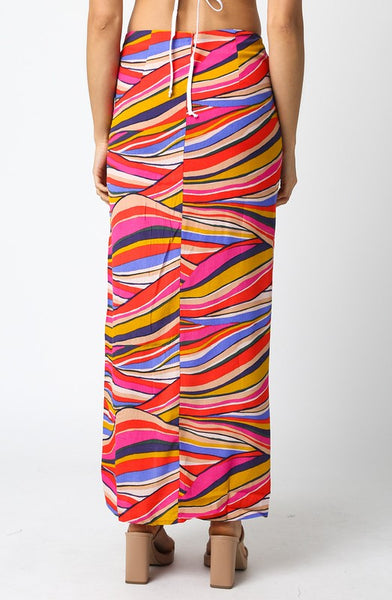 PIA MIDI RUSHED SKIRT