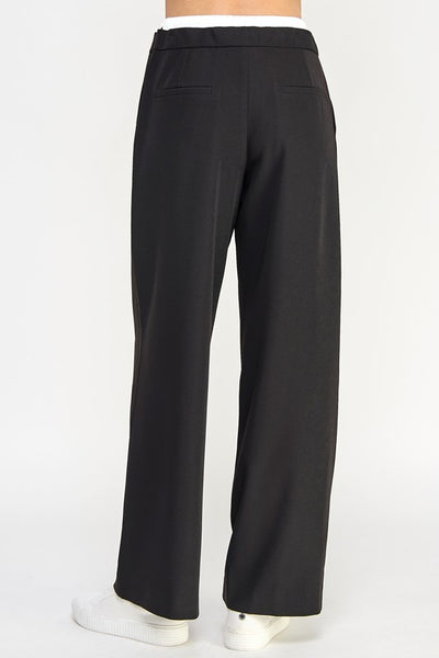 Satin Waistband Contrast Pants *Last one - Sz S*