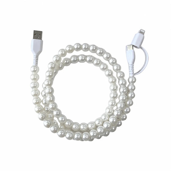 UNIVERSAL PHONE CORD CHARGER - PEARL
