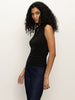SLEEVELESS ZIP MOCK TOP