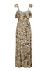 SNOW LEOPARD STRAPY GOWN