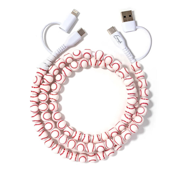 UNIVERSAL PHONE CORD CHARGER - BASEBALL