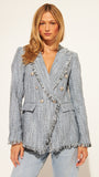 ANDRES DENIM TWEED BLAZER