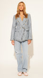 ANDRES DENIM TWEED BLAZER