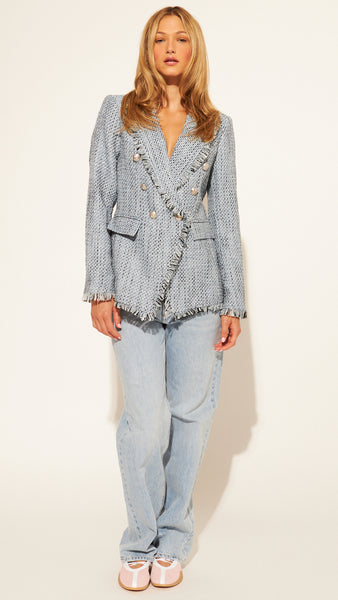 ANDRES DENIM TWEED BLAZER