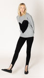 ATHENA HEART CREW SWEATER