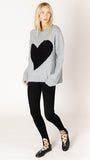 ATHENA HEART CREW SWEATER