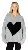ATHENA HEART CREW SWEATER