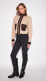 CAMILLA ZIP UP CARDIGAN SWEATER IN ROASTED ACORN