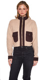 CAMILLA ZIP UP CARDIGAN SWEATER IN ROASTED ACORN