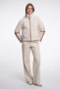 JAYDEE FLEECE JACKET w/ PLEATHER TRIM
