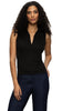 SLEEVELESS ZIP MOCK TOP