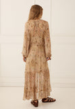 Damask Button Through Gown