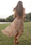 Damask Button Through Gown