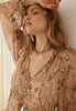 Damask Button Through Gown